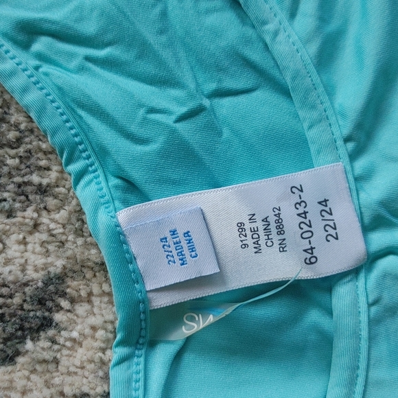 Swim 365 Swim Tops Nylon Spandex Short Sleeve Womens Size 22 24 2 Pack - Picture 4 of 9